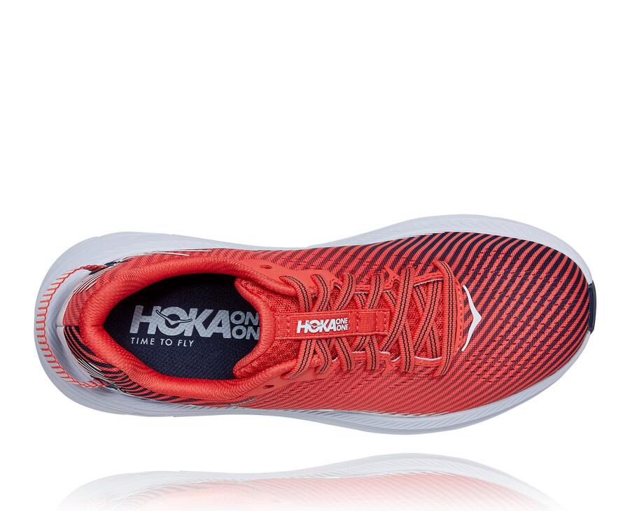 Hoka One One ランニングシューズ レディース 赤/白 - リンコン2 - JE8365197